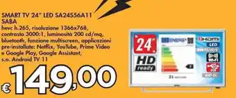 Bennet SMART TV 24" LED SA24S56A11 SABA offerta