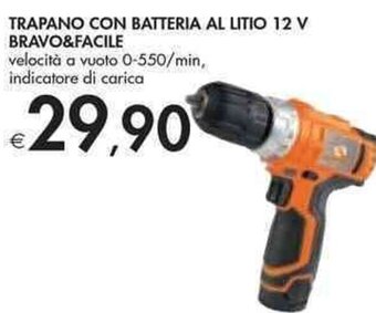 Bennet TRAPANO CON BATTERIA AL LITIO 12 V BRAVO&FACILE offerta