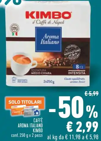 CAFFÈ AROMA ITALIANO KIMBO conf. 250 g x 2 pezzi