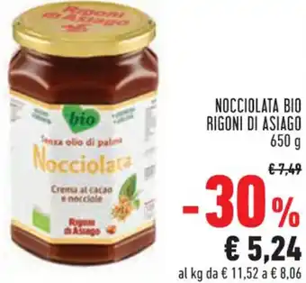 NOCCIOLATA BIO RIGONI DI ASIAGO 650 g