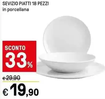 Iper La Grande SEVIZIO PIATTI 18 PEZZI in porcellana offerta