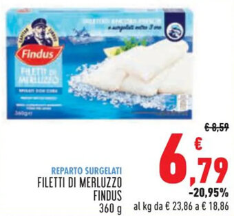 Conad City FILETTI DI MERLUZZO FINDUS 360 g offerta