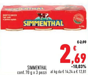Conad City SIMMENTHAL conf. 70 g x 3 pezzi offerta