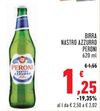 Conad City BIRRA NASTRO AZZURRO PERONI 620 ml offerta