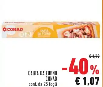 Conad City CARTA DA FORNO CONAD conf. da 25 fogli offerta