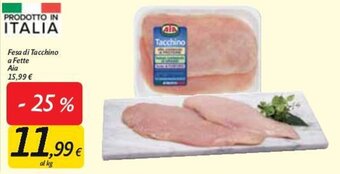 Carrefour Market Fesa di Tacchino a Fette AIA offerta