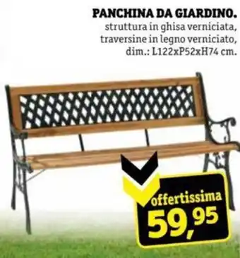 PANCHINA DA GIARDINO