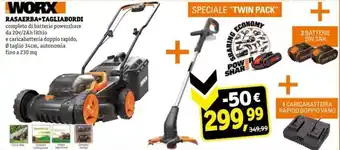 La Prealpina WORX RASAERBA+TAGLIABORDI offerta