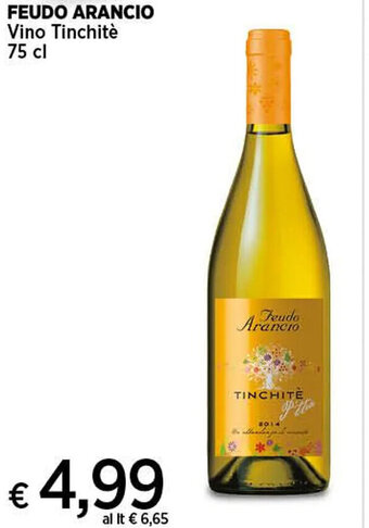 Crai FEUDO ARANCIO Vino Tinchitè 75 cl offerta