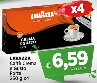 Crai LAVAZZA Caffè Crema e Gusto Forte 250 g x4 offerta