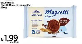 Crai GALBUSERA Biscotti Magretti Leggeri Plus 260 g offerta