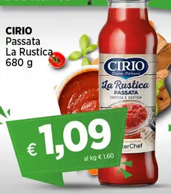 Crai CIRIO Passata La Rustica 680 g offerta
