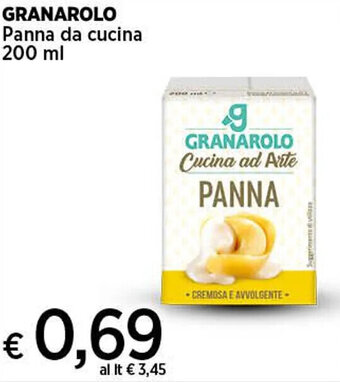 Crai GRANAROLO Panna da cucina 200 ml offerta