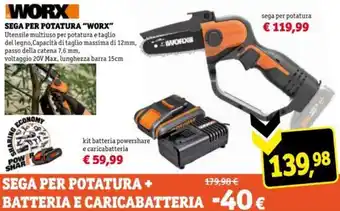 La Prealpina SEGA PER POTATURA "WORX" offerta