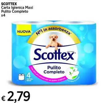 Crai SCOTTEX Carta Igienica Maxi Pulito Completo x4 offerta