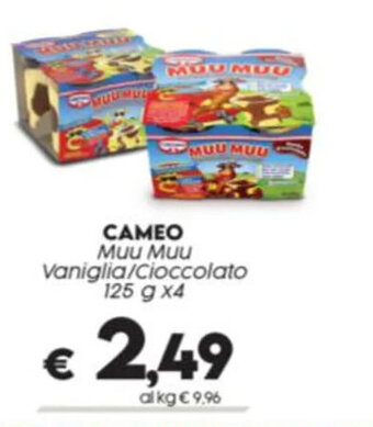 Crai CAMEO Muu Muu Vaniglia/Cioccolato 125 g x4 offerta