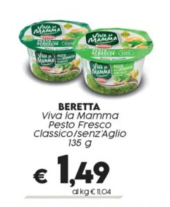 Crai BERETTA Viva la Mamma Pesto Fresco Classico/senz'Aglio 135 g offerta