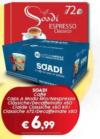 Crai SOADI Caffe Classiche Caps A Modo Mio Decaffeinate x50 offerta