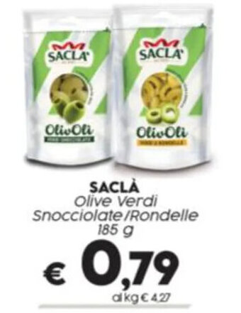 Crai SACLA Olive Verdi Snocciolate/Rondelle 185 g offerta