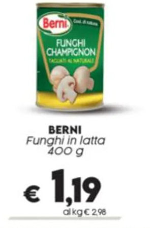 Crai BERNI Funghi in latta 400 g offerta