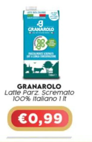Crai GRANAROLO Latte Parz. Scremato 100% Italiano 1 lt offerta