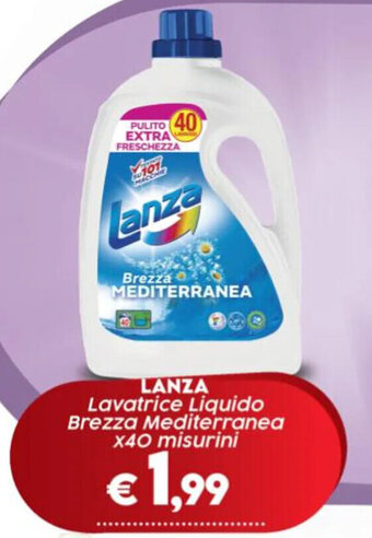Crai LANZA Lavatrice Liquido Brezza Mediterranea x40 misurini offerta
