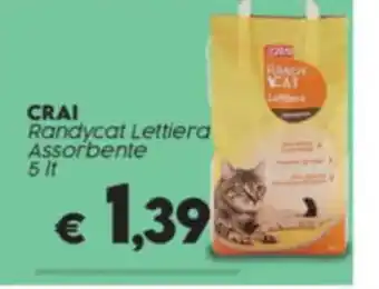 Crai CRAI Randycat Lettiera Assorbente 5 lt offerta