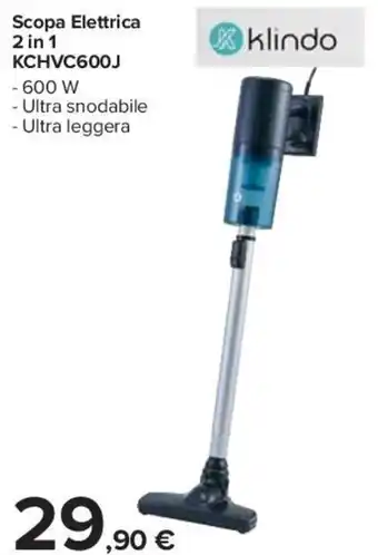 Carrefour Scopa Elettrica 2 in 1 KCHVC600J offerta