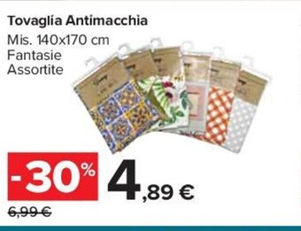 Carrefour Tovaglia Antimacchia Mis. 140x170 cm offerta