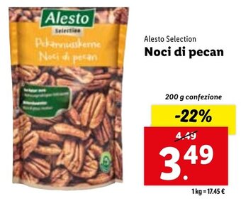 Lidl Alesto Selection Noci di pecan 200 g confezione offerta