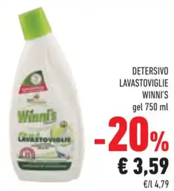 Conad Superstore DETERSIVO LAVASTOVIGLIE WINNI'S gel 750 ml offerta