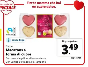 Lidl For you Macarons a forma di 90 g confezione offerta