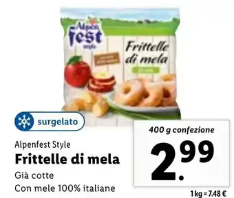Lidl Frittelle di mela 400 g confezione offerta
