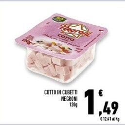 Conad Superstore Negroni cotto in cubetti offerta