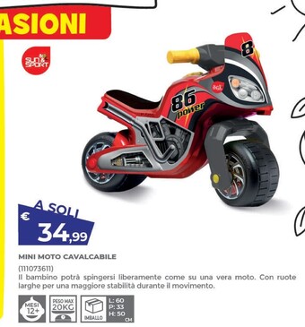 Toys Center Sun & sport - mini moto cavalcabile offerta