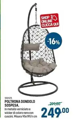 Cfadda Poltrona dondolo sospesa offerta