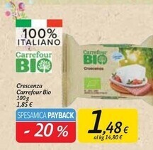 Carrefour Market Carrefour bio crescenza offerta