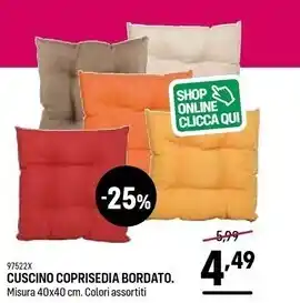 Cfadda Cuscino coprisedia bordato offerta