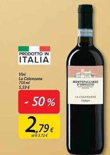 Carrefour Market La calenzana vini offerta