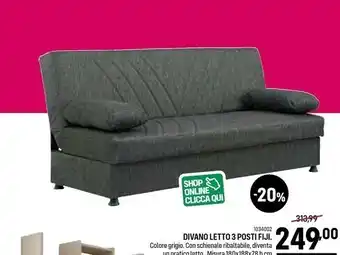 Divano letto 3 posti fiji.