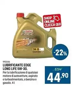 Cfadda Castrol lubrificante edge long life 5w-30 offerta