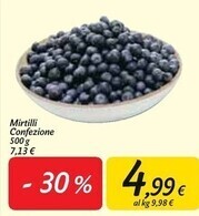Carrefour Market Mirtilli confezione offerta