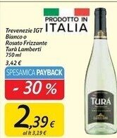 Carrefour Market Lamberti trevenezie igt bianco o rosato frizzante turà offerta