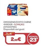 Bimbo Store Mellin omogeneizzato carne 4x80 gr offerta