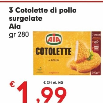 Despar Aia 3 cotolette di pollo surgelate offerta