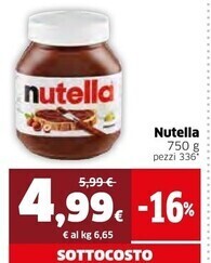 Ok Sigma Ferrero nutella offerta