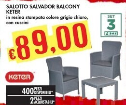 Bennet Keter salotto salvador balcony offerta
