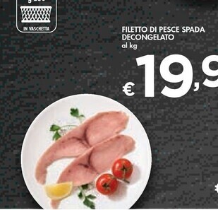 Bennet Filetto di pesce spada decongelato offerta