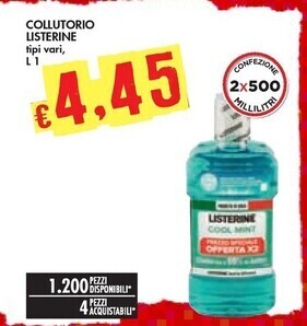 Bennet Listerine collutorio offerta