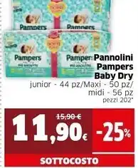 Ok Sigma Pampers pannolini baby dry junior offerta